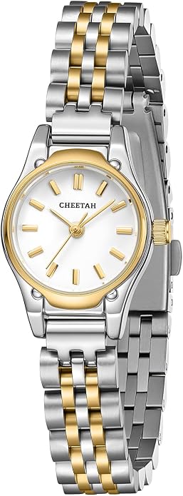 Gold Watches for Women, Dainty Small Round Dial